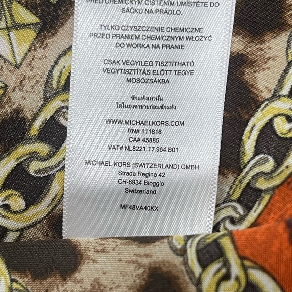 MICHAEL Michael Kors Brown and Orange Midi Dress Size S/M - Picture 11 of 13